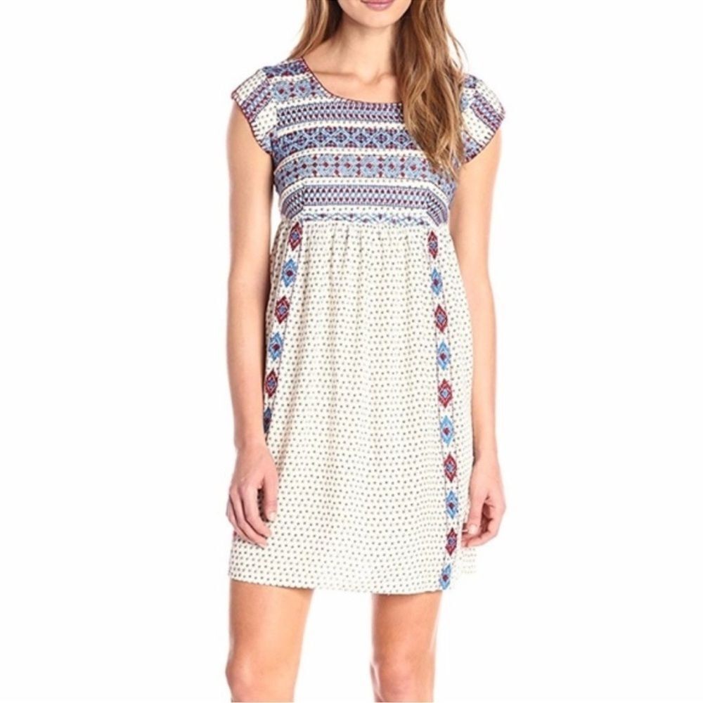 Anthropologie THML Embroidered Dress Boho Summer Babydoll Size XL
